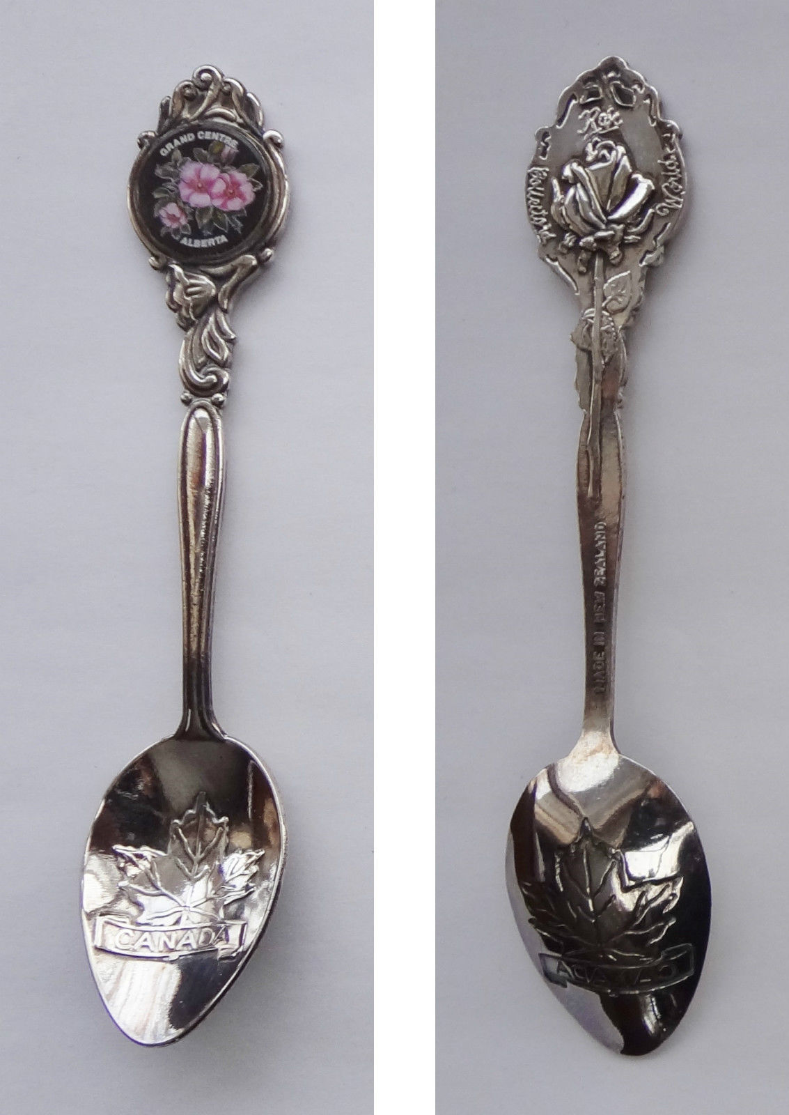 Collector Souvenir Spoon Canada Alberta Grand Centre Cold Lake Wild