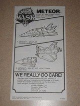 1987 Vintage M.A.S.K. Mask Meteor Instruction Booklet Only Kenner - $18.61