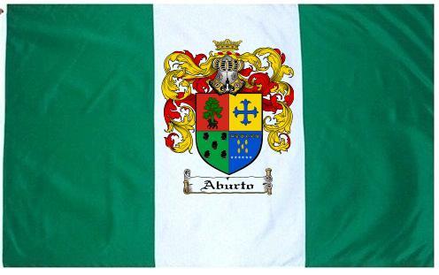 Aburto Coat of Arms Flag / Family Crest Flag