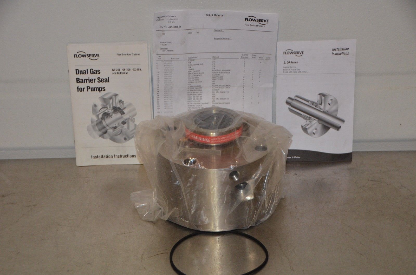 Flowserve 3" Dual Gas Barrier Seal A/PUMP ASSY QB30005A4N ZA/DB Inside