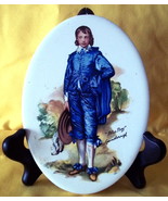 BLUE BOY ~ H&amp;R Johnson, Thomas Gainsborough, 6&quot;x4&quot; Oval Tile circa 1970s... - $22.85