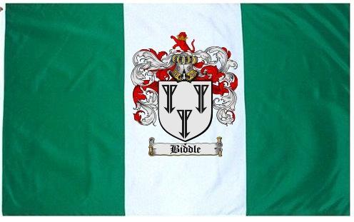Biddle Coat of Arms Flag / Family Crest Flag