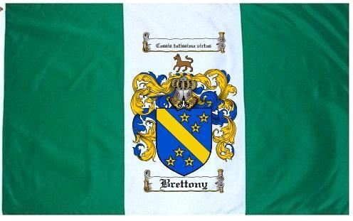 Brettony Coat of Arms Flag / Family Crest Flag
