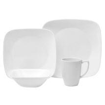Corelle Pure White 16-piece Square Dinnerware Set - $120.00
