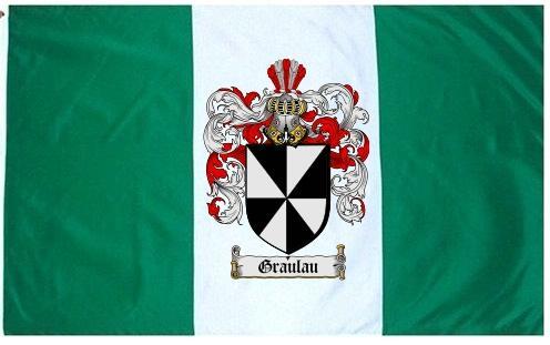 Graulau Coat of Arms Flag / Family Crest Flag