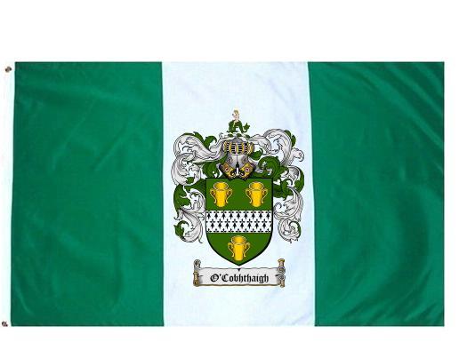 O'Cobhthaigh Coat of Arms Flag / Family Crest Flag