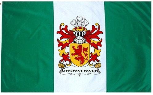 Gwenwynwyn Coat of Arms Flag / Family Crest Flag