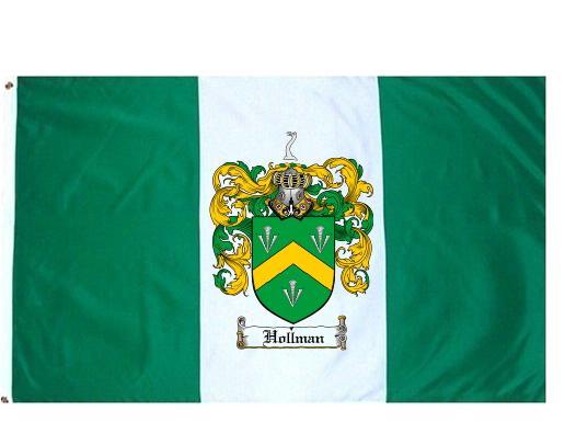 Hollman Coat of Arms Flag / Family Crest Flag