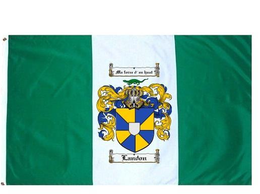 Landon Coat of Arms Flag / Family Crest Flag - Coat of Arms