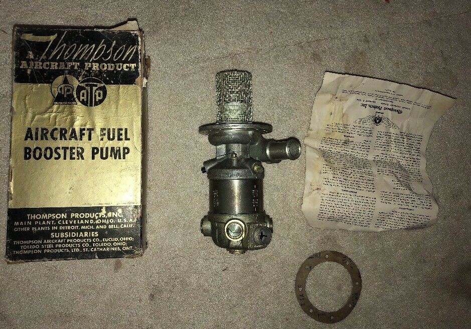 Thompson Aircraft Fuel Booster Pump WWll B17 Flying FortressTFD