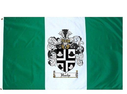 Hache Coat of Arms Flag / Family Crest Flag