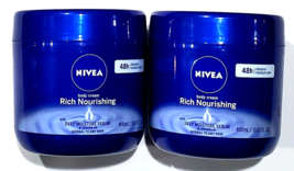 2 Pack Nivea Body Cream Rich Nourishing Deep Moisture Serum Normal To Dry Skin