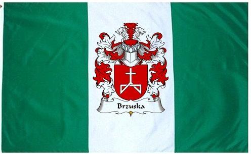 Brzuska Coat of Arms Flag / Family Crest Flag