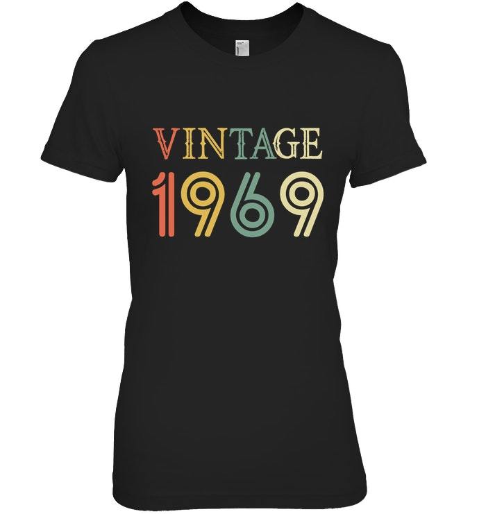 Retro Vintage 1969 T Shirt 49 yrs old Bday 49th Birthday - Tops