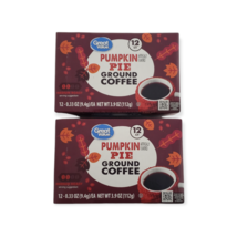 Pumpkin Pie Medium Roast Ground Great Value Coffee Pods 12 Count Lot of 2 - $24.99