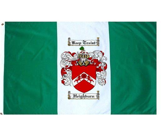 Heighburn Coat of Arms Flag / Family Crest Flag