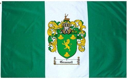 Grannell Coat of Arms Flag / Family Crest Flag