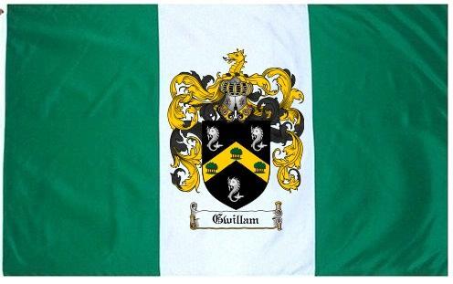 Gwillam Coat of Arms Flag / Family Crest Flag