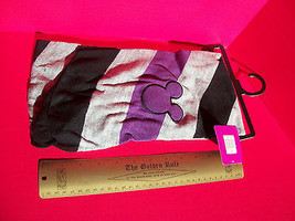 Disney Mickey Girl Accessory Scarf Mouse Silhouette Black Gray Purple Ne... - $14.24