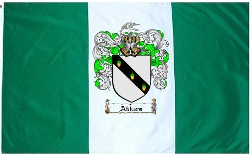 Akkers Coat of Arms Flag / Family Crest Flag