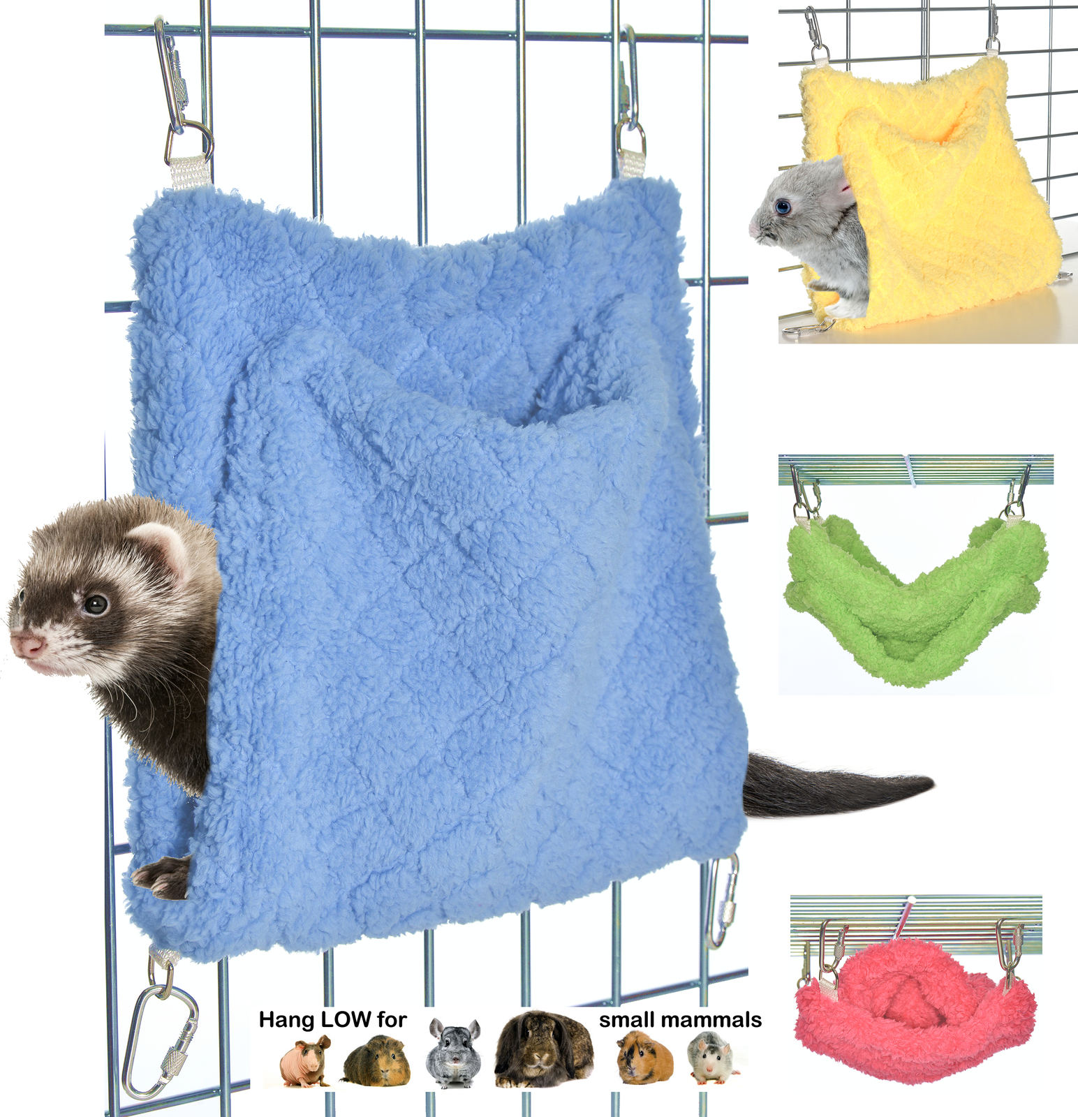 Super-Soft, Cozy & Versatile Ferret Pocket Hammock - Beds, Hammocks ...