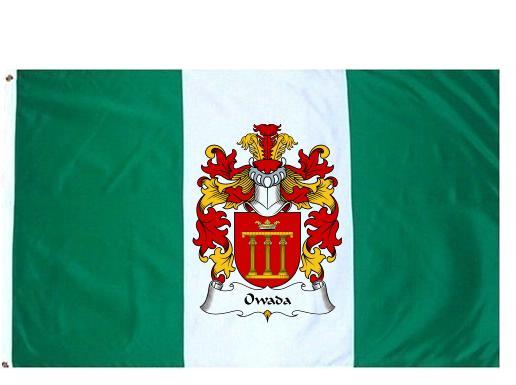 Owada Coat of Arms Flag / Family Crest Flag