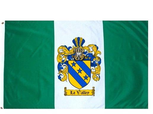 Lavalley Coat of Arms Flag / Family Crest Flag - Coat of Arms