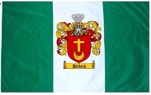 Brkich Coat of Arms Flag / Family Crest Flag