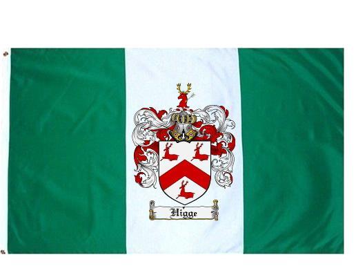 Higge Coat of Arms Flag / Family Crest Flag