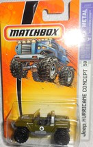 2005 Matchbox &quot;Jeep Huricane Concept&quot; Collector #58 Mint On Sealed Card - $3.50