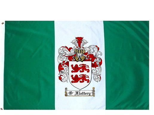 O'Flattery Coat of Arms Flag / Family Crest Flag