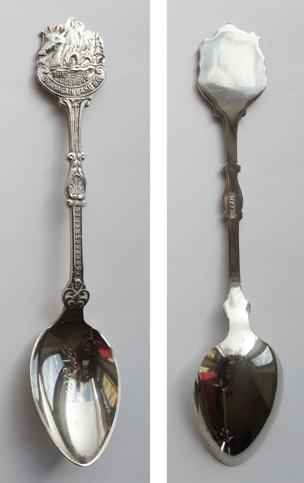 Collector Souvenir Spoon Canada BC Kelowna Okanagan Lake Ogopogo