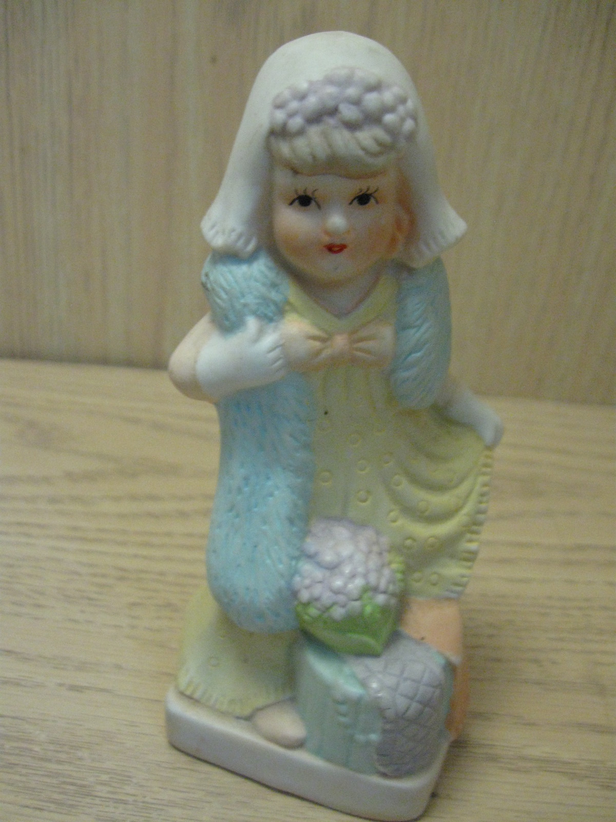 Primary image for Ceramic Statue Little Girl Playing Dress Up Figurine