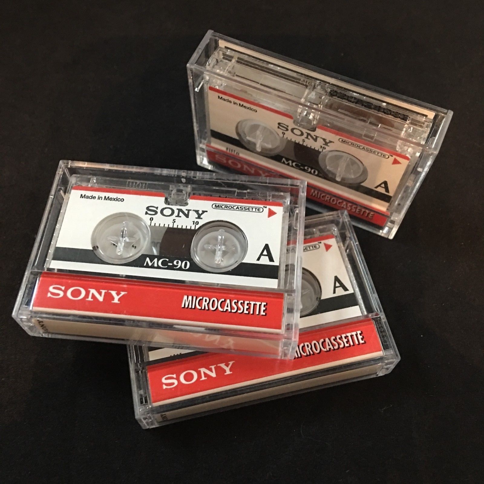 Sony MC90 MicroCassette Recordable Tapes Lot of 3 New Audio Tapes