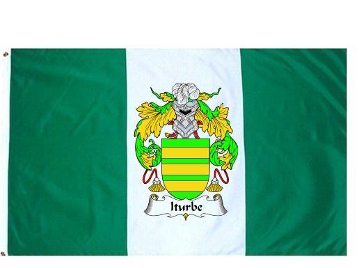 Iturbe Coat of Arms Flag / Family Crest Flag