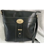 Giani Bernini Glazed Turn-Lock Bucket Bag, Black MSRP 99.50 - $40.00