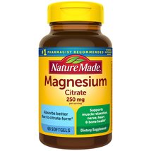Nature Made Magnesium Citrate 250 mg per serving, Dietary Supplement for Muscle, image 1