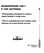 SHAKESPEARE 396-1 5&#39; VHF ANTENNA Most Widely Used Antenna on Coast Guard... - $149.00