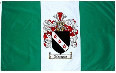 Gleasone Coat of Arms Flag / Family Crest Flag