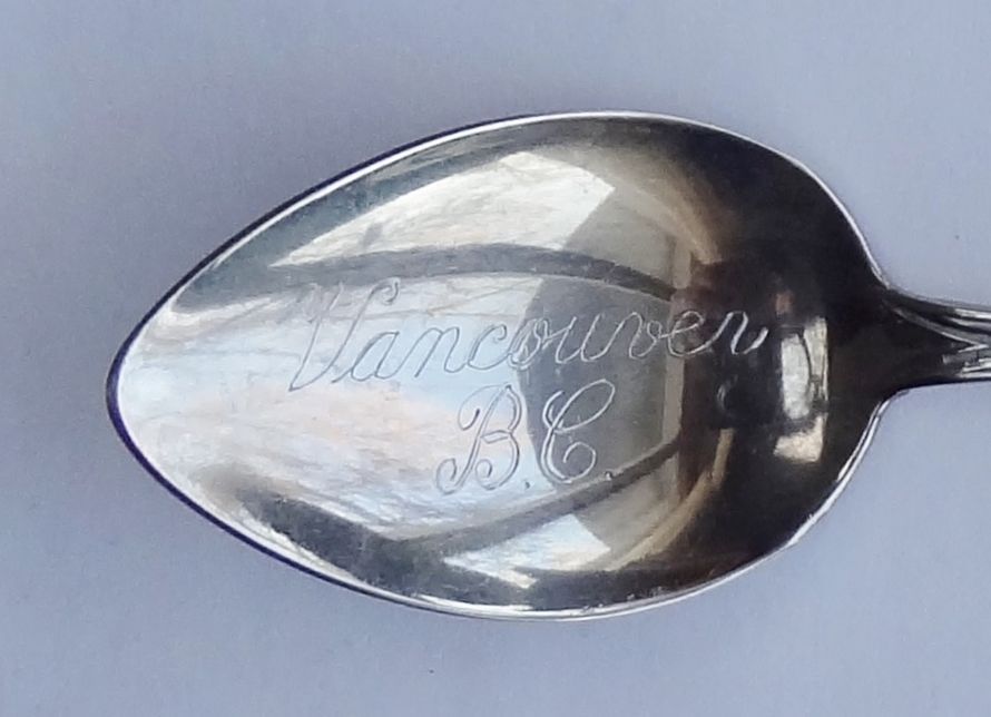 Collector Souvenir Spoon Canada BC Vancouver Flag Coat of Arms