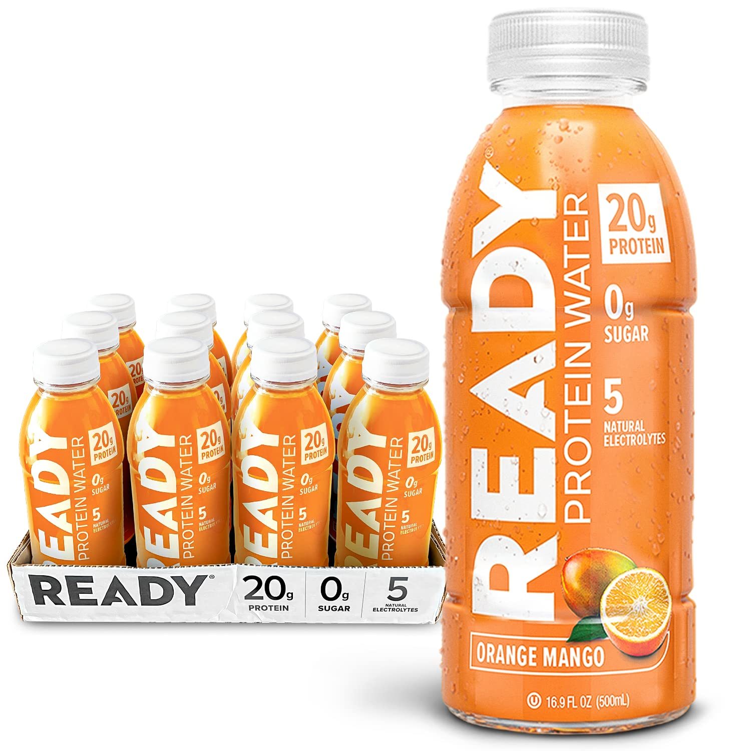 Ready Protein Water, 20g of Whey Protein Isolate, Sugar Free, Orange
