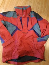 The North Face Jacket Coat Ski Color Block TNF Apex Nylon Mens Size Large Hood - $121.73