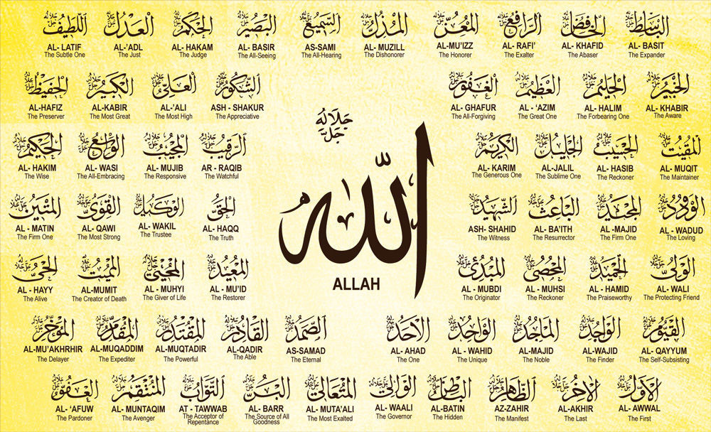 What are the 99 name of allah? - booalternative