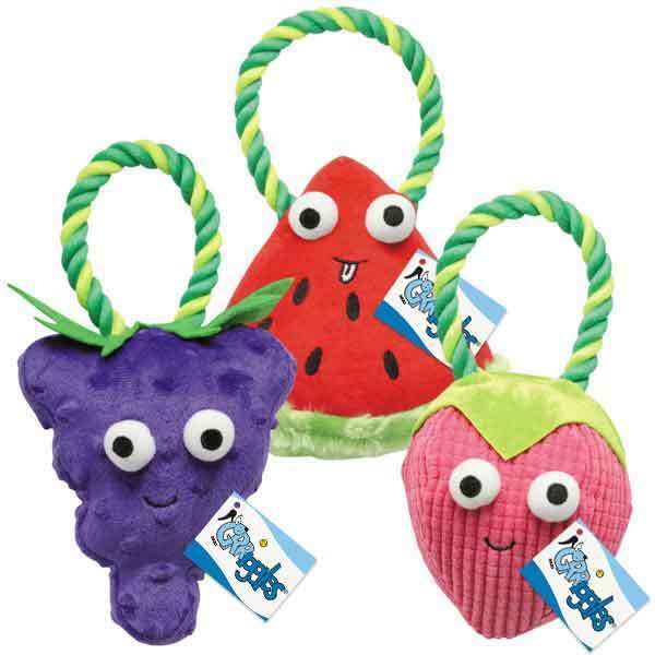 Primary image for Happy Fruit Plush Rope Toy For Dogs Strawberry Watermelon Grape OR All 3 Toys