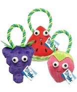 Happy Fruit Plush Rope Toy For Dogs Strawberry Watermelon Grape OR All 3... - $11.18+