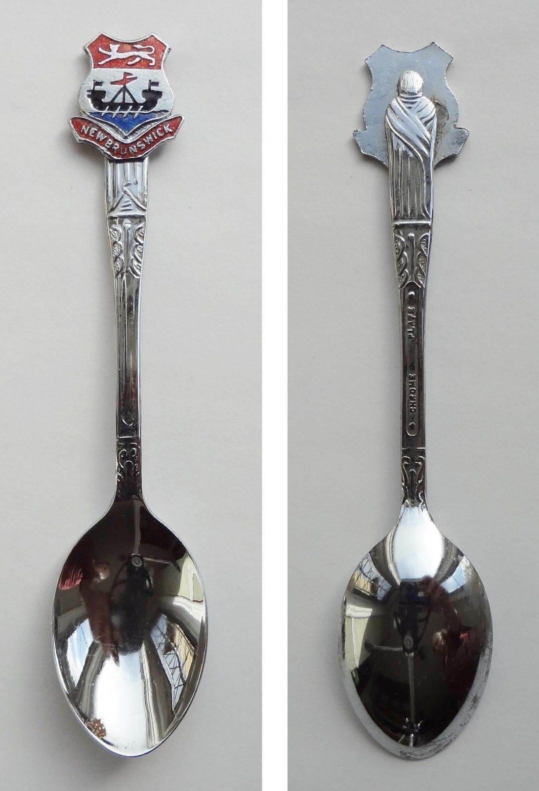 Collector Souvenir Spoon Canada New Brunswick Coat of Arms Flag