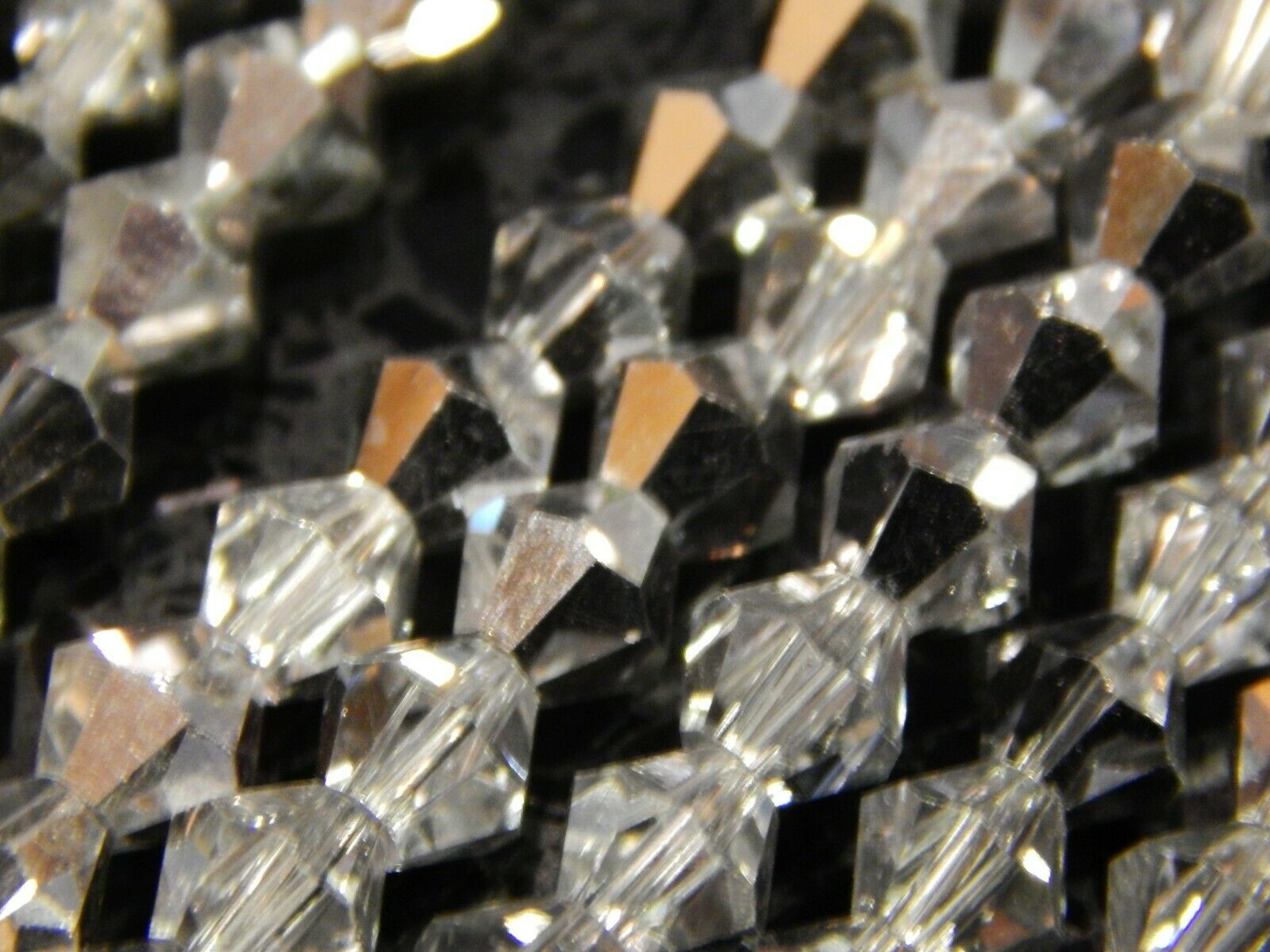 AB Bicone CRYSTAL BEAD STRANDS-CLEAR 1//2 Silver COAT-4 6 /& 8mm-Rondelle