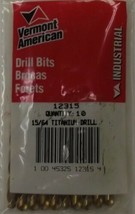 Vermont American 12315 15/64 Titanium Industrial Drill Bits 10pcs. - $6.44