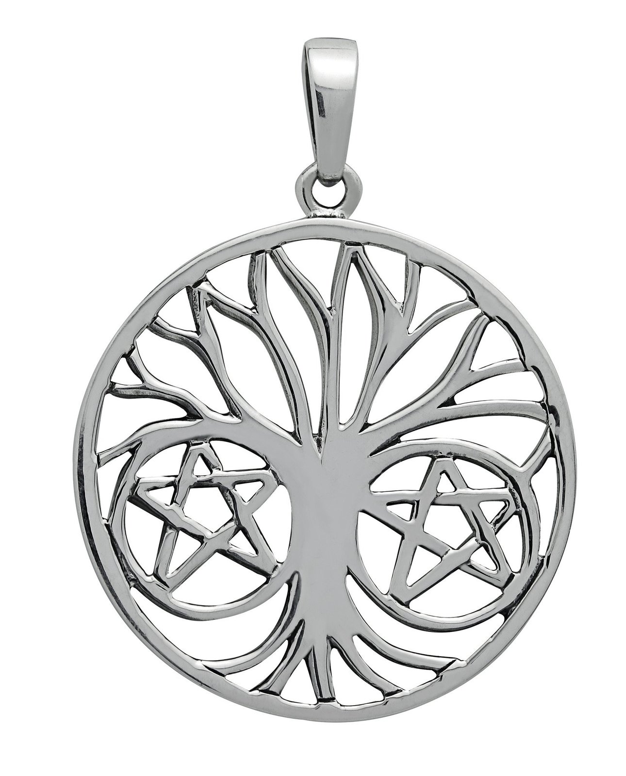 Silver Pentapha Tree of Life Pendant for Protection  (SS29)