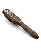 Mont Bleu Hair Brush HBMB-16.10 created with Swarovski®Crystals Flowers ... - $31.68